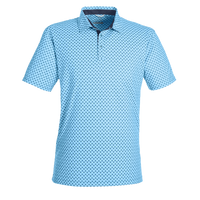 Swannies Men's Hazelwood Polo, Sky / Navy, Front view