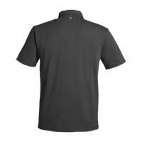 Swannies Men's James H Polo, Black Heather, Back view