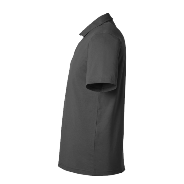 Swannies Men's James H Polo, Black Heather, Left Sleeve view