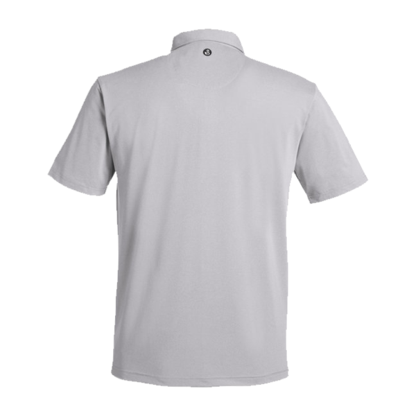 Swannies Men's James H Polo, Grey Heather, Back view