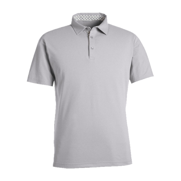 Swannies Men's James H Polo, Grey Heather, Front view