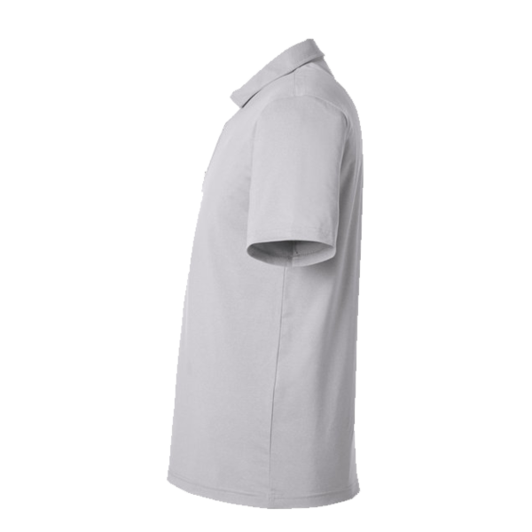 Swannies Men's James H Polo, Grey Heather, Left Sleeve view