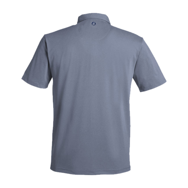 Swannies Men's James H Polo, Navy Heather, Back view