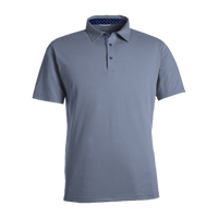 Swannies Men's James H Polo, Navy Heather, Front view