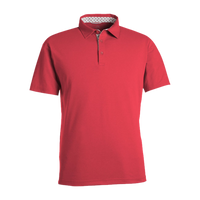 Swannies Men's James H Polo, Red Heather, Front view