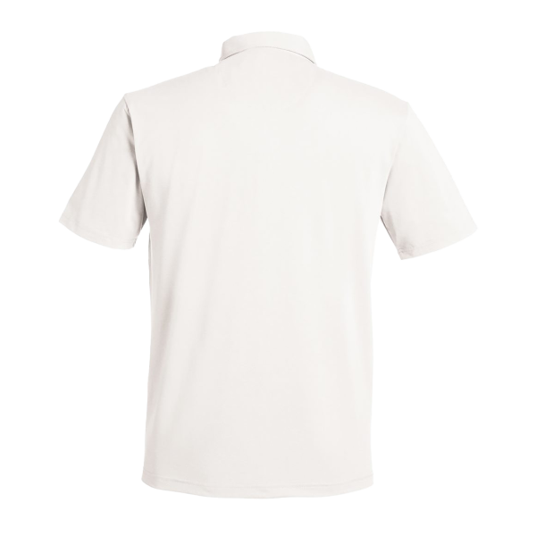 Swannies Men's James H Polo, White Heather, Back view