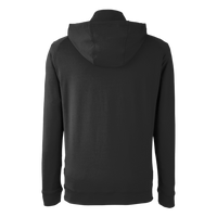 Swannies Unisex Vandyke Quarter-Zip Hooded Pullover, Black / Black, Back view