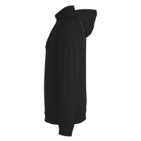 Swannies Unisex Vandyke Quarter-Zip Hooded Pullover, Black / Black, Left Sleeve view