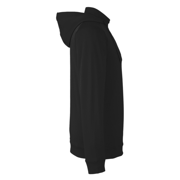 Swannies Unisex Vandyke Quarter-Zip Hooded Pullover, Black / Black, Right Sleeve view