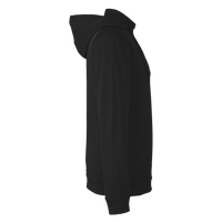 Swannies Unisex Vandyke Quarter-Zip Hooded Pullover, Black / Black, Right Sleeve view