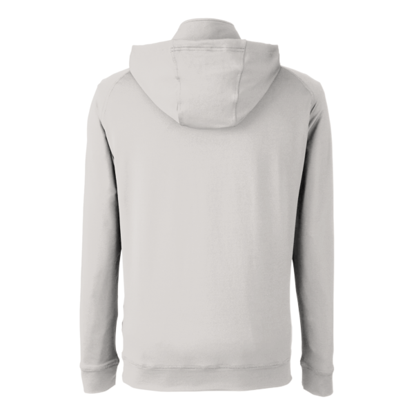 Swannies Unisex Vandyke Quarter-Zip Hooded Pullover, Glacier / Glacier, Back view