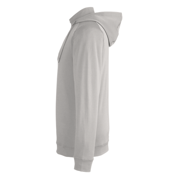 Swannies Unisex Vandyke Quarter-Zip Hooded Pullover, Glacier / Glacier, Left Sleeve view