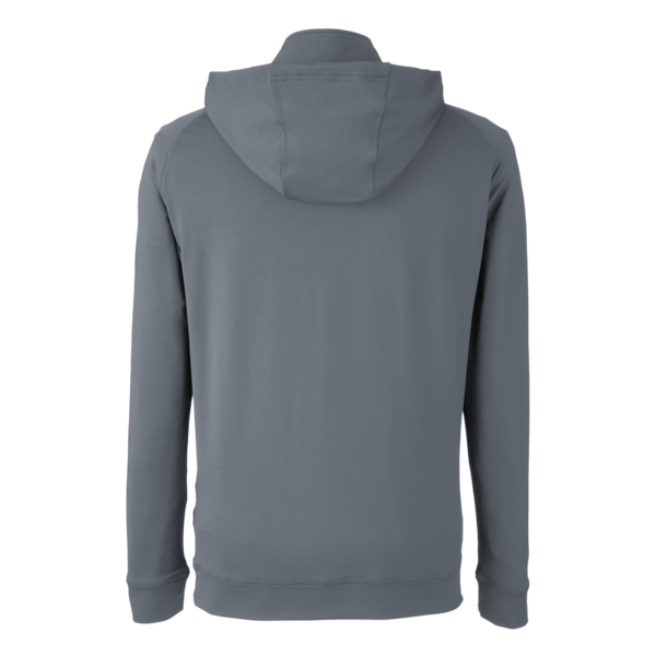 Swannies Unisex Vandyke Quarter-Zip Hooded Pullover, Graphite / Graphite, Back view