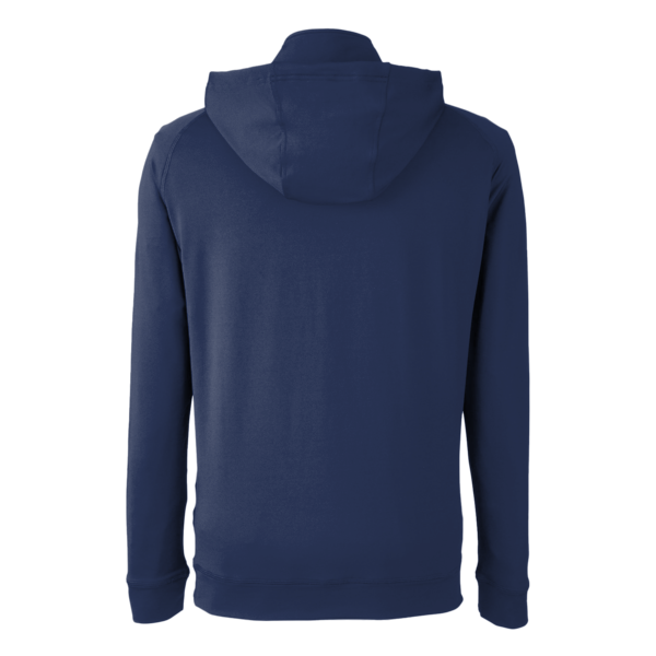 Swannies Unisex Vandyke Quarter-Zip Hooded Pullover, Navy / Navy, Back view
