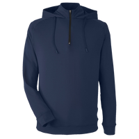 Swannies Unisex Vandyke Quarter-Zip Hooded Pullover, Navy / Navy, Front view