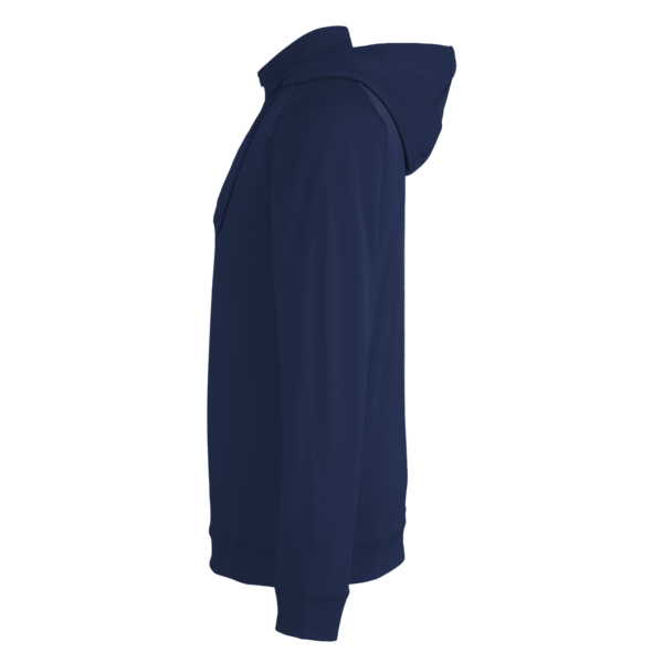 Swannies Unisex Vandyke Quarter-Zip Hooded Pullover, Navy / Navy, Left Sleeve view