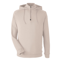 Swannies Unisex Vandyke Quarter-Zip Hooded Pullover, Tan / Tan, Front view