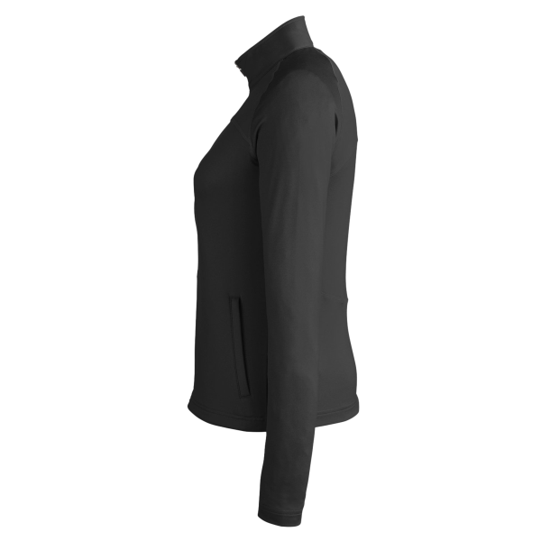 Swannies Women's Cora Full-Zip Jacket, Black, Left Sleeve view