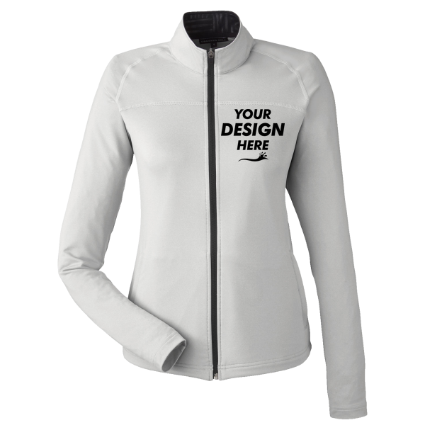 Swannies Women's Cora Full-Zip Jacket, Glacier, Front view, Mockup