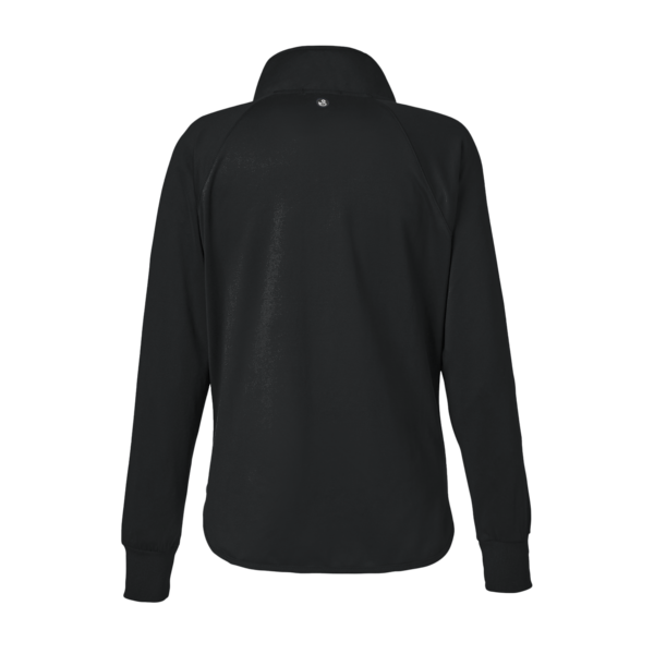 Swannies Women's Ellis Snap Neck Pullover, Black, Back view