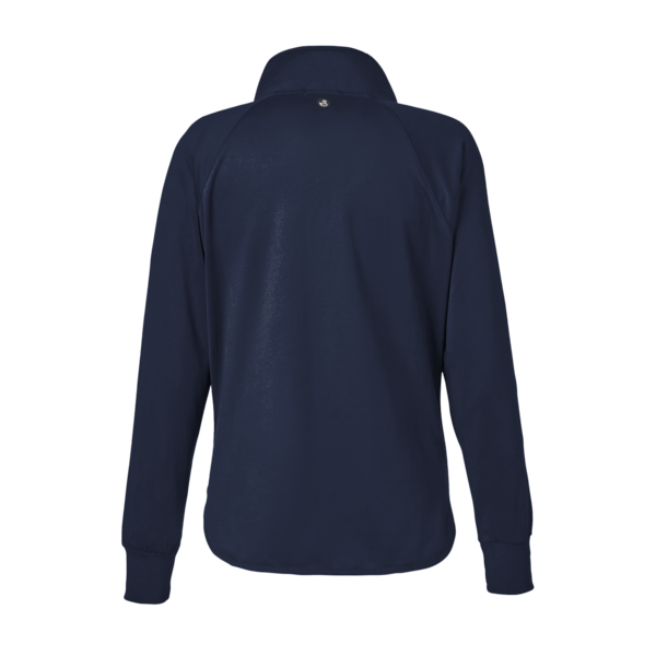 Swannies Women's Ellis Snap Neck Pullover, Navy, Back view