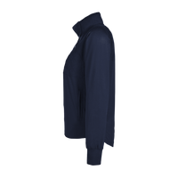 Swannies Women's Ellis Snap Neck Pullover, Navy, Left Sleeve view