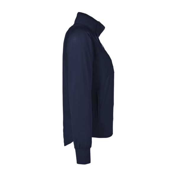Swannies Women's Ellis Snap Neck Pullover, Navy, Right Sleeve view