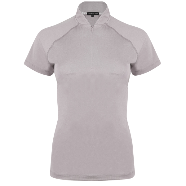 Swannies Women's Quinn Polo, Grey, Front view