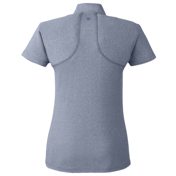 Swannies Women's Quinn Polo, Navy Heather, Back view