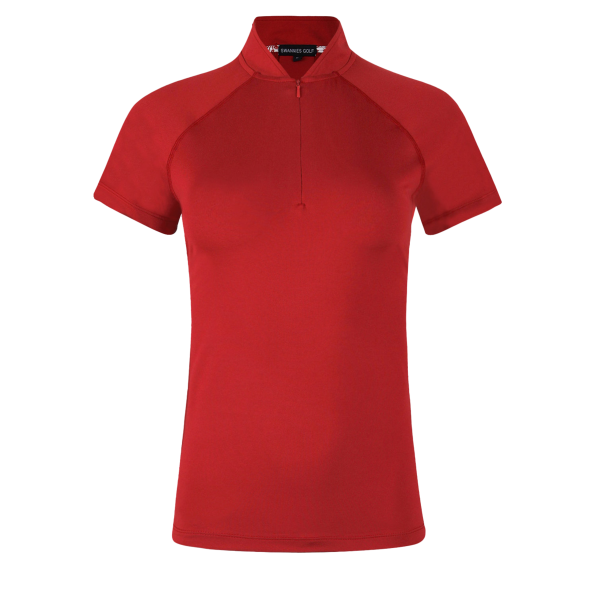 Swannies Women's Quinn Polo, Red, Front view