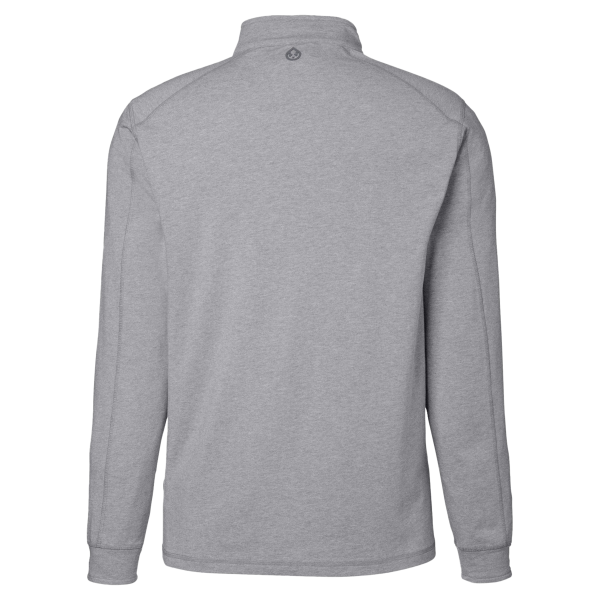 TASC Performance Inc Men's Carrollton Quarter-Zip Pullover, Heather Grey, Back view