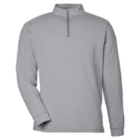 TASC Performance Inc Men's Carrollton Quarter-Zip Pullover, Heather Grey, Front view