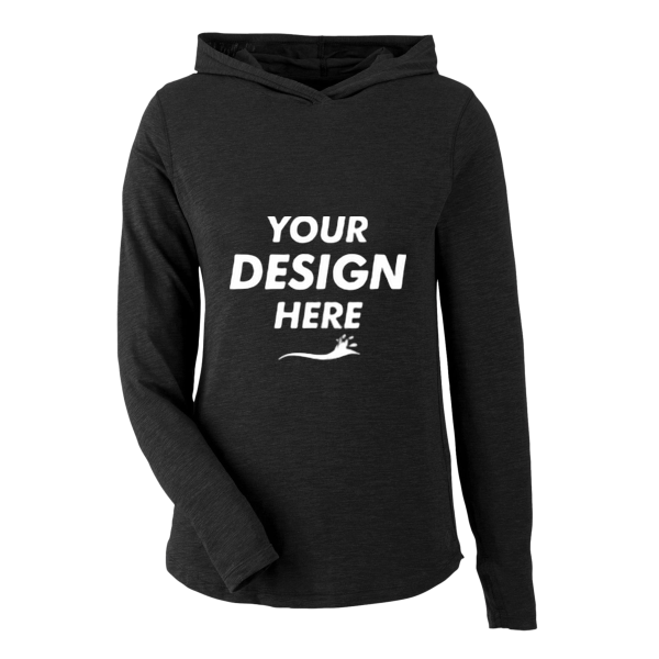 TASC Performance Inc Women's Recess Hooded Pullover, Black, Front view, Mockup