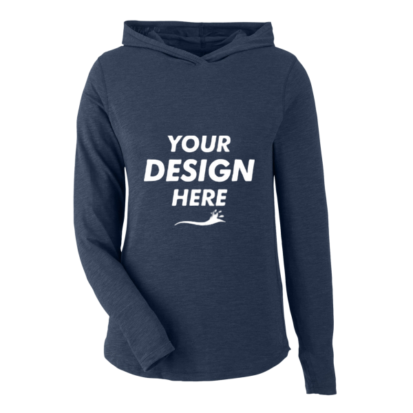 TASC Performance Inc Women's Recess Hooded Pullover, Classic Navy, Front view, Mockup