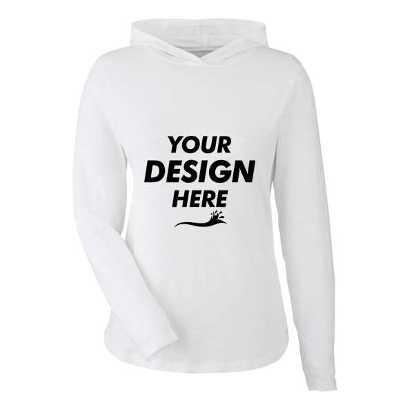 TASC Performance Inc Women's Recess Hooded Pullover, White, Front view, Mockup