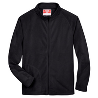 Team 365 Men's Campus Microfleece Jacket, Black, Front view