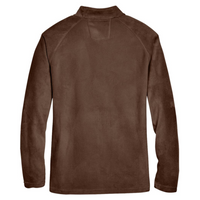 Team 365 Men's Campus Microfleece Jacket, Sport Dark Brown, Back view