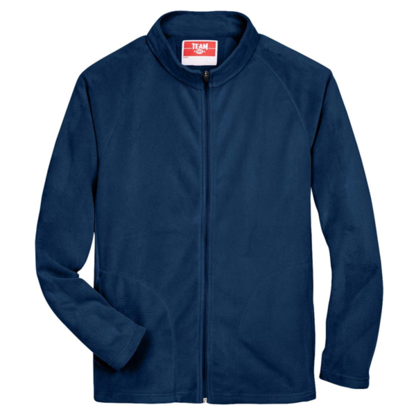 Team 365 Men's Campus Microfleece Jacket, Sport Dark Navy, Front view