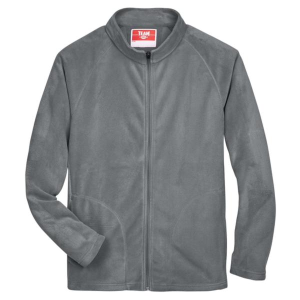 Team 365 Men's Campus Microfleece Jacket, Sport Graphite, Front view