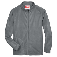 Team 365 Men's Campus Microfleece Jacket, Sport Graphite, Front view
