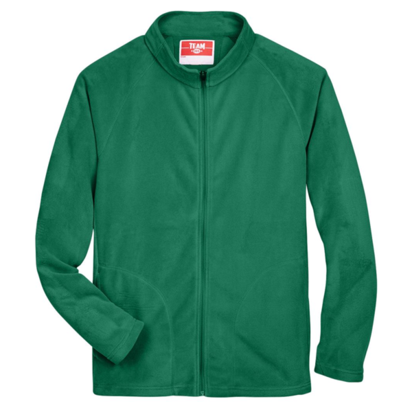 Team 365 Men's Campus Microfleece Jacket, Sport Kelly, Front view