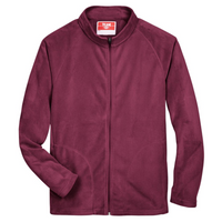 Team 365 Men's Campus Microfleece Jacket, Sport Maroon, Front view