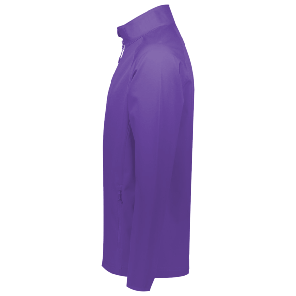 Team 365 Men's Campus Microfleece Jacket, Sport Purple, Left Sleeve view