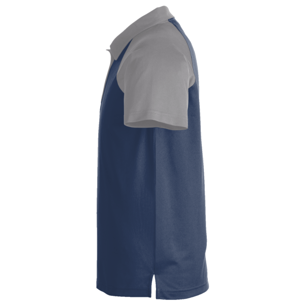 Team 365 Men's Command Snag-Protection Colorblock Polo, Sport Dark Navy / Sport Graphite, Left Sleeve view