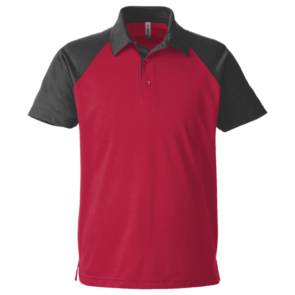 Team 365 Men's Command Snag-Protection Colorblock Polo, Sport Red / Black, Front view