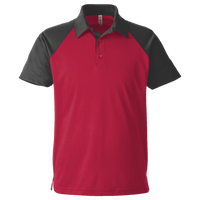 Team 365 Men's Command Snag-Protection Colorblock Polo, Sport Red / Black, Front view