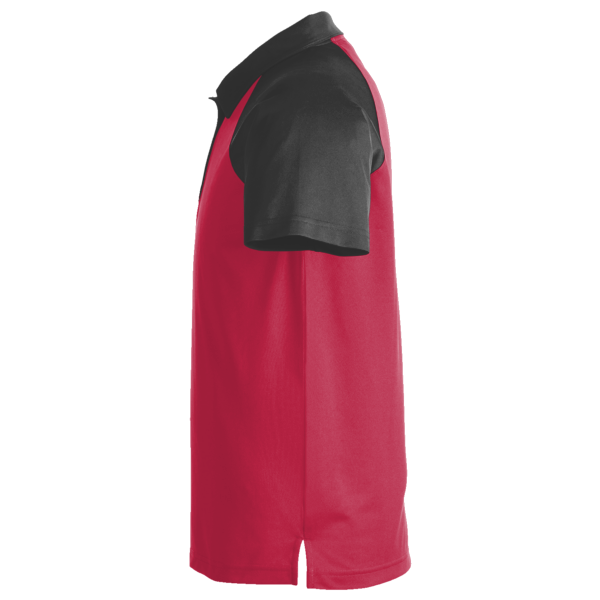 Team 365 Men's Command Snag-Protection Colorblock Polo, Sport Red / Black, Left Sleeve view