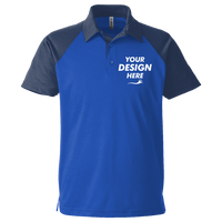 Team 365 Men's Command Snag-Protection Colorblock Polo, Sport Royal / Sport Dark Navy, Front view, Mockup