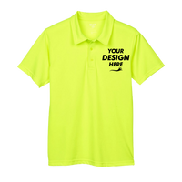 Team 365 Men's Command Snag Protection Polo, Safety Yellow, Front view, Mockup