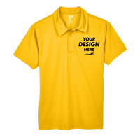 Team 365 Men's Command Snag Protection Polo, Sport Athletic Gold, Front view, Mockup